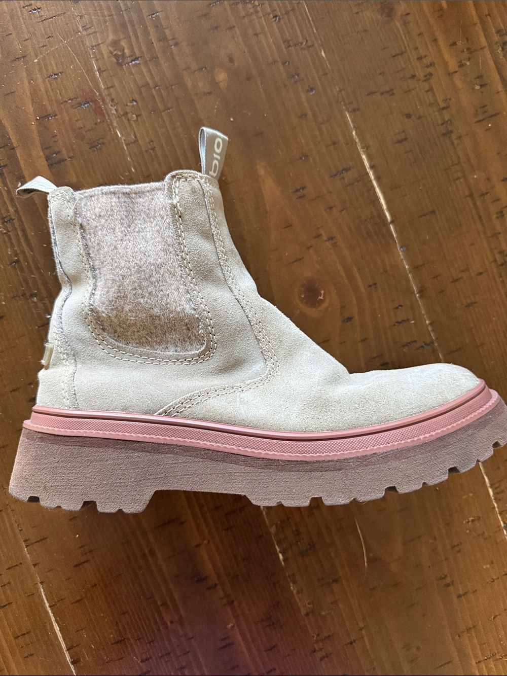 Bionica Drina Suede Chelsea Ankle Boots - cashmere color, size 8 - Picture 3 of 6